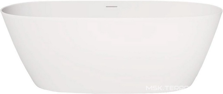 Ванна 170х80хh61cм, отдельностоящая, литой камень Solid Surface цв.белый матовый, интегрир.слив-перелив, крышка слива в цв.ванны, сифон в к-т,  LOFO LOFO UM12122