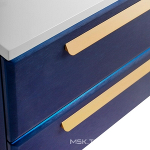 Ручка мебельная 40см для базы ECO размером 75 и 120 см с 4-мя ящиками см 1 штука, (цв.сатиновое золото),  ZZ Cezares Eco RS156SG.3/320