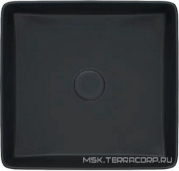 Раковина - чаша IDDIS Slide SLIBM01i27, 36x36x11 см, БЕЗ отверстия под смеситель, цв.черный, ZZ