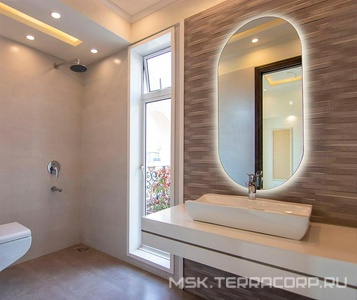 Зеркало  550х1050, сенсорный выключатель с функцией диммера, ориентация универсальная, ZZ Azario Viva LED-00002549