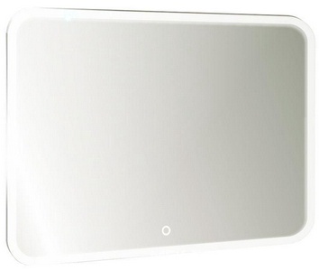 Зеркало  800х680, LED-подсветка с диммером, сенсорный выключатель, подогрев, часы, ZZ Azario Стив ФР-00001353