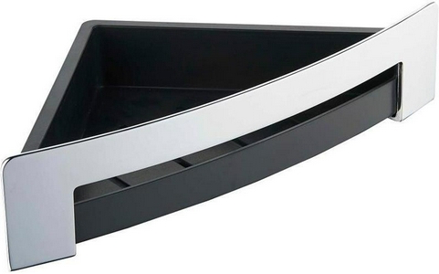 Полка угловая 280x160xh75мм, (цв. хром/черный),  ZZ Bemeta Cytro 102208272