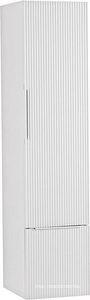 Колонна подвесная с распашныой дверью, с зеркалом внутри, выдвижным ящиком, реверсивная, 35x38x150см, (цв.Bianco opaco),  ZZ Cezares Premium 55506