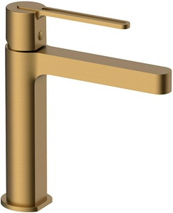Смеситель для раковины, без д/к, (цв.брашированное золото),  ZZ Vincea Rondo VBF-1R1BG