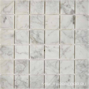 Мозаика Мастера Керамики Glass 238 Bianco carrara (чип 48х48) 30.5х30.5