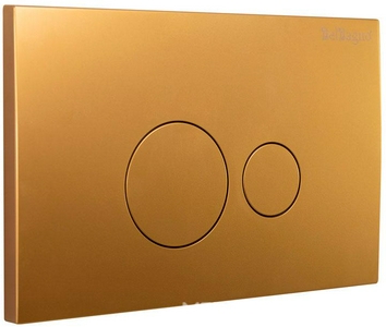 Кнопка двойного смыва для инсталляции подвесного унитаза, (цв.золото матовое), BelBagno ZZ BelBagno Универсал BB083ORO.MAT