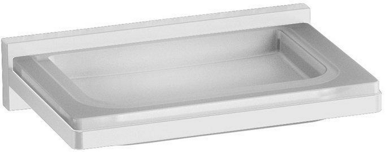 Мыльница настенная, (стекло матовое/держ.белый матовый),  ZZ Colombo Look B1601.BM