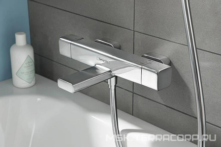 Смеситель термостат для ванны, (цв.хром),  ZZ Hansgrohe Ecostat E 15774000
