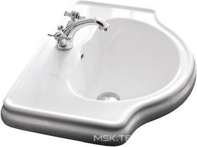 Раковина 62х46см, встраиваемая в столешницу сверху, с 3 отв.д/смесит., выбитыми вручную,  ZZ Kerasan Retro 103001*3