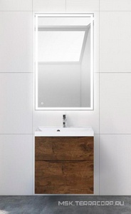 База под раковину подвесная с двумя выкатными ящиками, 600х450х500мм, (цв.Rovere Moro),  ZZ BelBagno Marino MARINO-600-2C-SO-RW-P