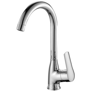 Смеситель для кухни, БЕЗ донного клапана, хром ZZ Rossinka W S35-23