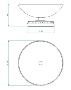 Мыльница настольная, металл. d 100mm (цв.бронза (Bronze brillant))  ZZ THG Versailles G14-D01-00544
