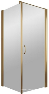 Душевое ограждение , 90x90x1900 мм, правая, профиль бронза, боковое стекло сатин, дверь ARTDECO01, БЕЗ поддона ZZ Vegas Glass EP-Fis EP-Fis 0090 05 10 / Дверь ARTDECO01