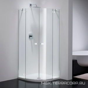 Душ каб. (1/2 душ.кабины!!! прав/часть) распашн дверь с непод.сегм., 1/4 круга, R=550, (100х100хh195см,стекло 6мм,прозр, фурн. полир.ал/хром)  ZZ Provex Combi 6005 CR 05GL R