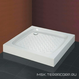 Поддон душевой 900х900h150мм, квадратный, отв. слива 90мм, (сифон крышка цв.хром, мет каркас, ножки в компл.), акрил цв.белый, Cezares ZZ Cezares Универсал TRAY-A-A-90-15-W