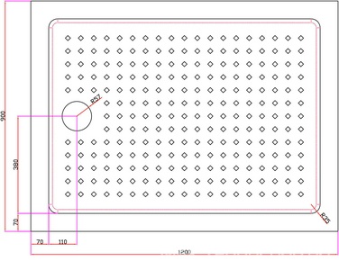 Поддон душевой 1200х900h150мм, прямоугольный, отв. слива 90мм, БЕЗ сифона, (мет каркас, ножки в компл.), акрил цв.белый, Cezares ZZ Cezares Универсал TRAY-A-AH-120/90-15-W0