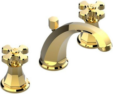 Смеситель на раковину, на 3 отв., с д.к. (цв. бронза (Bronze brillant))  ZZ THG Art Deco A55-D01-00152