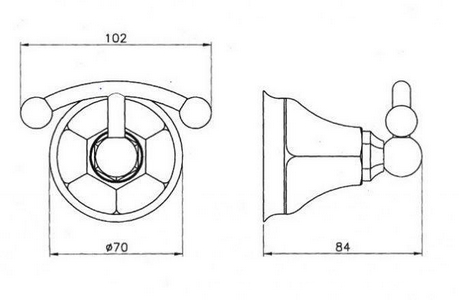 Крючок (цв. бронза),  ZZ Nicolazzi Teide 1481 BZ 05
