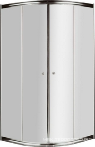 Душевое ограждение 1/4 круга R550, 985-1000х985-1000хh1950мм, 2 сдвижные двери, (ст.прозр.6мм, фурн/хром),  ZZ Cezares Giubileo GIUBILEO-R-2-100-SCORREVOLE-C-Cr