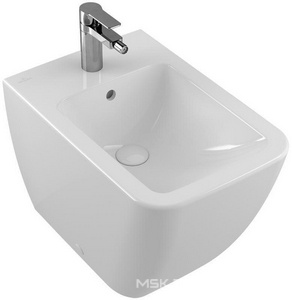 Биде подвесное 375х560мм, крепёж в компл., (цв. R1 white ceramicplus),  ZZ Villeroy & Boch Legato 546200R1