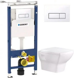 Комплект Инсталляция Geberit Duofix Платтенбау 4 в 1 с кнопкой смыва| 52x36x34