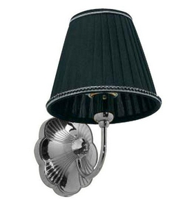 Бра настенное с закрытым абажуром чёрного цвета, 20х17хh26см, крепления в компл., (цв. хром)  Z XXZ Lineatre Margherita 72010/CR