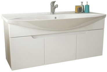 Тумба подвесная "Laguna"-120, 3 ящика, БЕЗ раковины, цв.белый (Нет в производстве до КОНЦА 2021 г) , XX