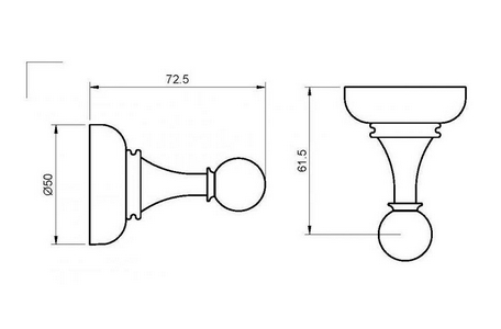 Крючок, (цв.бронза),  ZZ Cezares Aphrodite APHRODITE-HK2-02-M