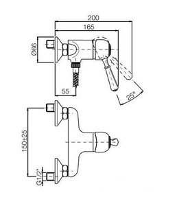 Смеситель для душа, (цв. бронза),  ZZ Fima Carlo Frattini Bell F3365/1BR