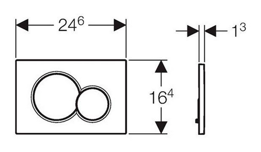 Клавиша двойного смыва (пластик, цв. white alpine),  Geberit Sigma01 115.770.11.5