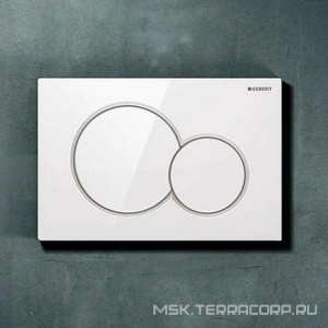 Клавиша двойного смыва (пластик, цв. white alpine),  Geberit Sigma01 115.770.11.5