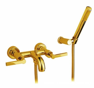 Смеситель для ванны настенный, шланг, лейка, кронштейн в компл., (цв. золото) M. Croce / Mac Kinley 05 ZZ Nicolazzi M. Croce/Mac Kinley 2202 GO 29