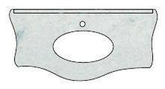 Столешница 128х57хh7см, 1 отв. д/смесит., (мрамор цв. Marmo Bianco Cristal),  ZZ Cezares Carlotta CARL04.M3 Bianco Cristal  1 fori