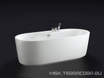 Ванна 1780x840xh590мм, отдельностоящая, с возможностью установки смесит.на борт, БЕЗ слив-перелива BB5-OVF-03-CRM (-BRN, -ORO), акрил, BelBagno ZZ BelBagno Универсал BB14-K