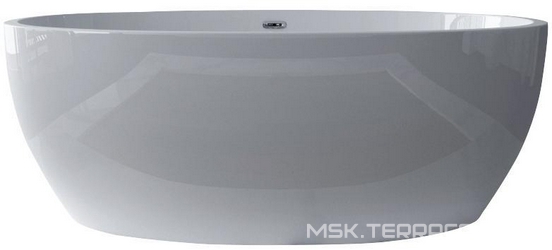 Ванна 1780х920хh570мм, отдельностоящая, литой камень Sapirit, матовая, регулир.опоры, слив-перелив, д/к Up&Down цв.хром в компл., Alda XX