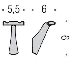 Крючок двойной, (цв.хром),  Colombo Land CD67.000