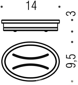 Мыльница настольная, (стекло мат., металл. основа цв.хром),  Colombo Land B2842.000