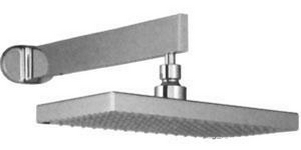 Душ верхний, стационарный, стеновой кронштейн 297мм., леика 250х140мм., (цв.хром),  ZZ 3M Cut 3348 СС 01