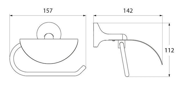 Бумагодержатель закрытый, хром  ZZ Iddis Mirro MIRMBC0I43