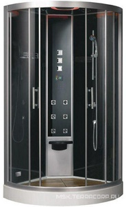 Душевая кабина DZ949F8 1000*1000 переднее стекло - прозрачное, заднее - черное,парогенератор, ароматерапия ZZ Eago Eago DZ949F8