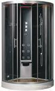 Душевая кабина DZ949F8 1000*1000 переднее стекло - прозрачное, заднее - черное,парогенератор, ароматерапия ZZ Eago Eago DZ949F8