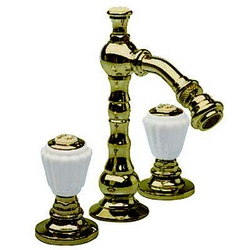 Смеситель для биде на 3 отв.с д/к, (цв. золото) Righe Z XXZ