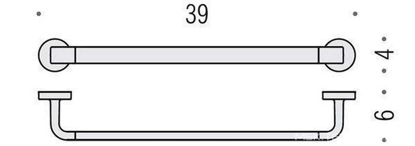 Полотенцедержатель 39см, (цв.хром)  ZZ Colombo Nordic B5209