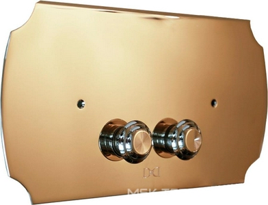 Клавиша смыва 3/6л. (установка с монтажной рамой Geberit арт. 111.300.00.5), (металл цв.латунь) D&D ZZ Devon & Devon Универсал DEPLOT