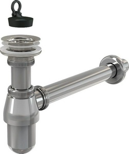 Сифон для умывальника D=32, c нерж. сеткой и пробкой AlcaPlast Универсал A437