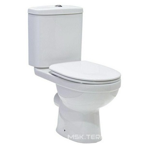 Унитаз - компакт  35,4x61,5x76 см., гориз.выход, 3/6 л., крепеж, крышка-сидение с микролифтом в комплекте, цвет белый ХХ AMPM Joy C858607SC