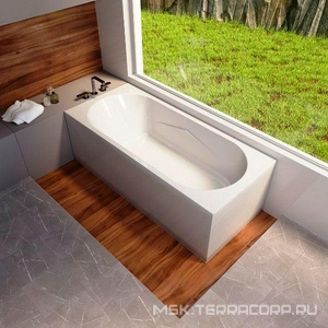 Ванна акриловая "", 1700х750 мм, прямоугольная, БЕЗ каркаса, слива-перелива и панели, белая Mirsant Каспий ЧК17075