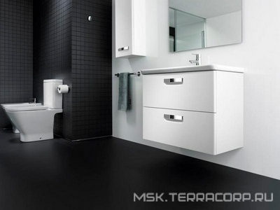 Тумба подвесная GAP 800*440*600 мм, цвет белый, с 2 выдвижными ящиками KL Roca Gap ZRU9302732