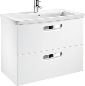 Тумба подвесная GAP 800*440*600 мм, цвет белый, с 2 выдвижными ящиками KL Roca Gap ZRU9302732