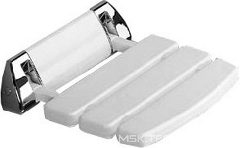 Сиденье для душа, настенное, складное 350х337хh105мм, max 160кг., крепл. в компл., (цв.белый/хром) , ZZ Provex Promed 0020 SD 69 PM